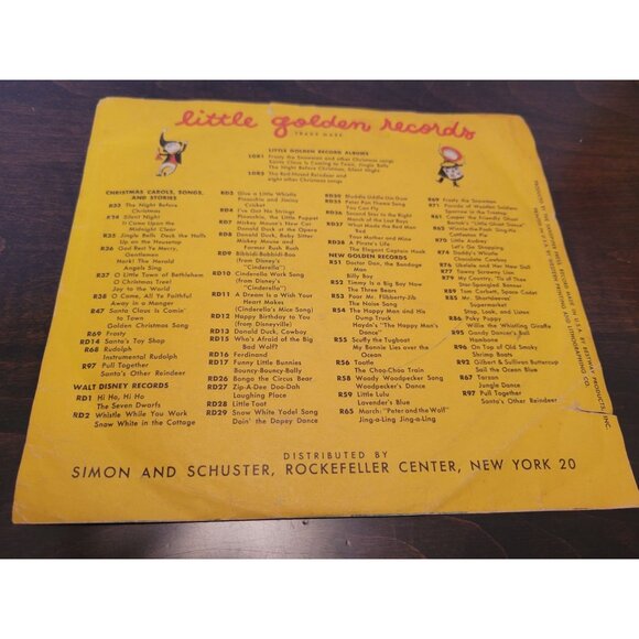 Walt Disneys Peter Pan Vinyl Record Little Golden Records 78 RPM 1952 Theme Song - Picture 2 of 5